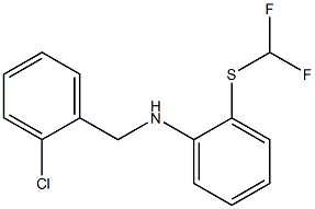 N-[(2-chlorophenyl)methyl]-2-[(difluoromethyl)sulfanyl]aniline Struktur