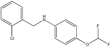 N-[(2-chlorophenyl)methyl]-4-(difluoromethoxy)aniline Struktur