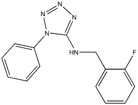 N-[(2-fluorophenyl)methyl]-1-phenyl-1H-1,2,3,4-tetrazol-5-amine Struktur