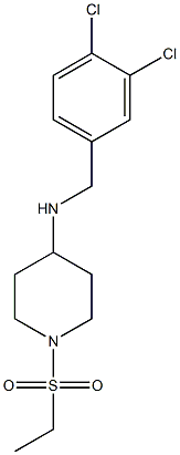 N-[(3,4-dichlorophenyl)methyl]-1-(ethanesulfonyl)piperidin-4-amine Struktur