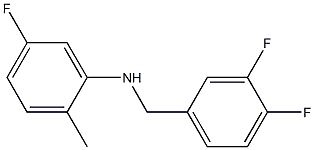 N-[(3,4-difluorophenyl)methyl]-5-fluoro-2-methylaniline Struktur