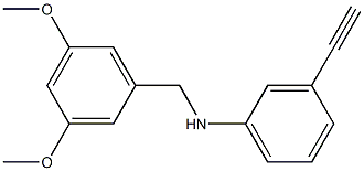 N-[(3,5-dimethoxyphenyl)methyl]-3-ethynylaniline Struktur