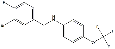 N-[(3-bromo-4-fluorophenyl)methyl]-4-(trifluoromethoxy)aniline Struktur