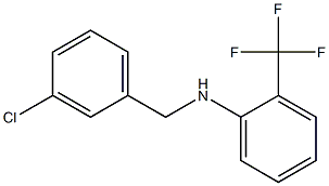 N-[(3-chlorophenyl)methyl]-2-(trifluoromethyl)aniline Struktur