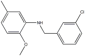 N-[(3-chlorophenyl)methyl]-2-methoxy-5-methylaniline Struktur