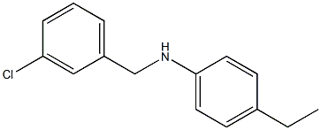 N-[(3-chlorophenyl)methyl]-4-ethylaniline Struktur