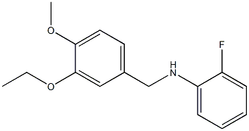 N-[(3-ethoxy-4-methoxyphenyl)methyl]-2-fluoroaniline Struktur