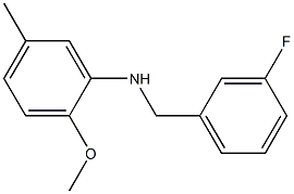 N-[(3-fluorophenyl)methyl]-2-methoxy-5-methylaniline Struktur