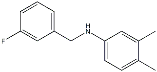 N-[(3-fluorophenyl)methyl]-3,4-dimethylaniline Struktur