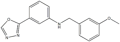 N-[(3-methoxyphenyl)methyl]-3-(1,3,4-oxadiazol-2-yl)aniline Struktur