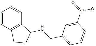 N-[(3-nitrophenyl)methyl]-2,3-dihydro-1H-inden-1-amine Struktur