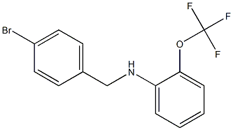 N-[(4-bromophenyl)methyl]-2-(trifluoromethoxy)aniline Struktur