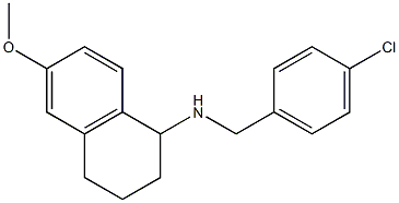 N-[(4-chlorophenyl)methyl]-6-methoxy-1,2,3,4-tetrahydronaphthalen-1-amine Struktur