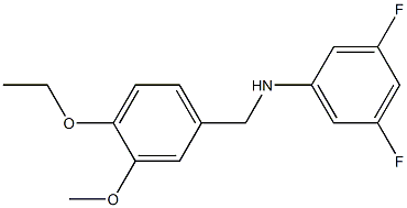 N-[(4-ethoxy-3-methoxyphenyl)methyl]-3,5-difluoroaniline Struktur