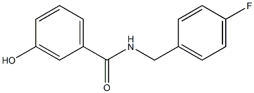 N-[(4-fluorophenyl)methyl]-3-hydroxybenzamide Struktur