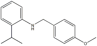 N-[(4-methoxyphenyl)methyl]-2-(propan-2-yl)aniline Struktur