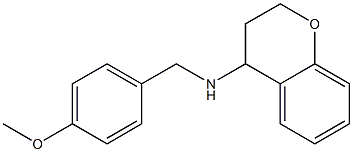 N-[(4-methoxyphenyl)methyl]-3,4-dihydro-2H-1-benzopyran-4-amine Struktur