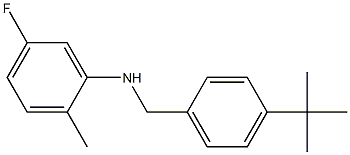 N-[(4-tert-butylphenyl)methyl]-5-fluoro-2-methylaniline Struktur