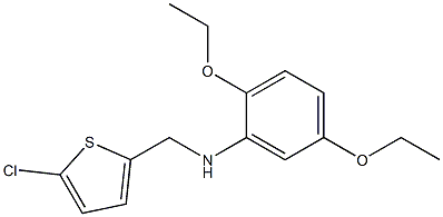 N-[(5-chlorothiophen-2-yl)methyl]-2,5-diethoxyaniline Struktur