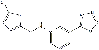 N-[(5-chlorothiophen-2-yl)methyl]-3-(1,3,4-oxadiazol-2-yl)aniline Struktur