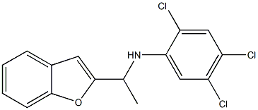 N-[1-(1-benzofuran-2-yl)ethyl]-2,4,5-trichloroaniline Struktur