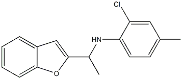 N-[1-(1-benzofuran-2-yl)ethyl]-2-chloro-4-methylaniline Struktur