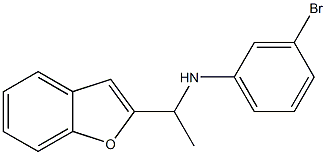 N-[1-(1-benzofuran-2-yl)ethyl]-3-bromoaniline Struktur