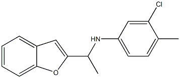 N-[1-(1-benzofuran-2-yl)ethyl]-3-chloro-4-methylaniline Struktur