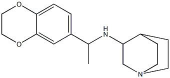 N-[1-(2,3-dihydro-1,4-benzodioxin-6-yl)ethyl]-1-azabicyclo[2.2.2]octan-3-amine Struktur