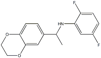 N-[1-(2,3-dihydro-1,4-benzodioxin-6-yl)ethyl]-2,5-difluoroaniline Struktur