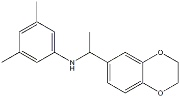 N-[1-(2,3-dihydro-1,4-benzodioxin-6-yl)ethyl]-3,5-dimethylaniline Struktur