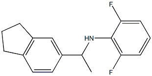 N-[1-(2,3-dihydro-1H-inden-5-yl)ethyl]-2,6-difluoroaniline Struktur