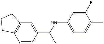 N-[1-(2,3-dihydro-1H-inden-5-yl)ethyl]-3-fluoro-4-methylaniline Struktur