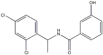 N-[1-(2,4-dichlorophenyl)ethyl]-3-hydroxybenzamide Struktur