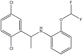 N-[1-(2,5-dichlorophenyl)ethyl]-2-(difluoromethoxy)aniline Struktur