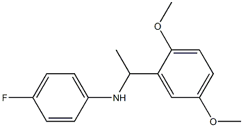 N-[1-(2,5-dimethoxyphenyl)ethyl]-4-fluoroaniline Struktur