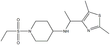 N-[1-(2,5-dimethyl-1,3-thiazol-4-yl)ethyl]-1-(ethanesulfonyl)piperidin-4-amine Struktur