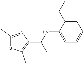 N-[1-(2,5-dimethyl-1,3-thiazol-4-yl)ethyl]-2-ethylaniline Struktur