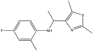 N-[1-(2,5-dimethyl-1,3-thiazol-4-yl)ethyl]-4-fluoro-2-methylaniline Struktur