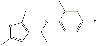 N-[1-(2,5-dimethylfuran-3-yl)ethyl]-4-fluoro-2-methylaniline Struktur