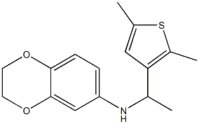 N-[1-(2,5-dimethylthiophen-3-yl)ethyl]-2,3-dihydro-1,4-benzodioxin-6-amine Struktur