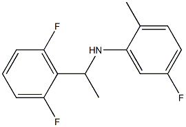 N-[1-(2,6-difluorophenyl)ethyl]-5-fluoro-2-methylaniline Struktur