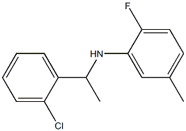 N-[1-(2-chlorophenyl)ethyl]-2-fluoro-5-methylaniline Struktur