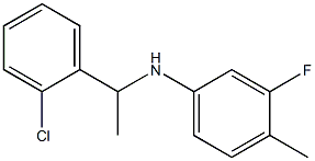 N-[1-(2-chlorophenyl)ethyl]-3-fluoro-4-methylaniline Struktur