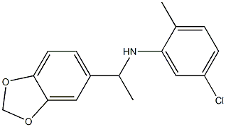 N-[1-(2H-1,3-benzodioxol-5-yl)ethyl]-5-chloro-2-methylaniline Struktur