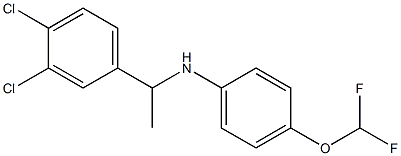 N-[1-(3,4-dichlorophenyl)ethyl]-4-(difluoromethoxy)aniline Struktur