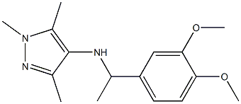 N-[1-(3,4-dimethoxyphenyl)ethyl]-1,3,5-trimethyl-1H-pyrazol-4-amine Struktur