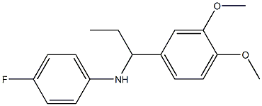 N-[1-(3,4-dimethoxyphenyl)propyl]-4-fluoroaniline Struktur