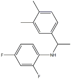 N-[1-(3,4-dimethylphenyl)ethyl]-2,4-difluoroaniline Struktur