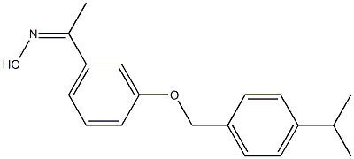 N-[1-(3-{[4-(propan-2-yl)phenyl]methoxy}phenyl)ethylidene]hydroxylamine Struktur